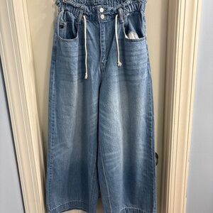 KanCan™ SuperHigh Rise Drawstring Wide Leg Jean